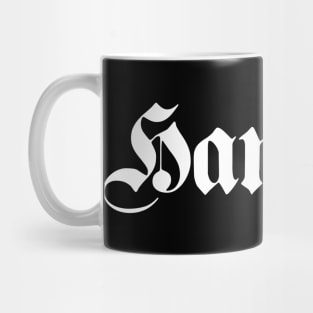 Hamelin written with gothic font Mug